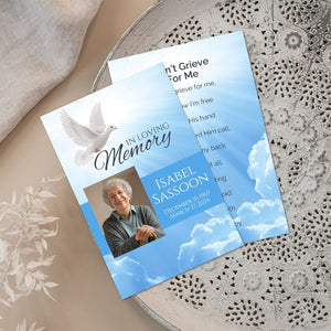 Personalized In Loving Memory Upload Photo Memorial Card