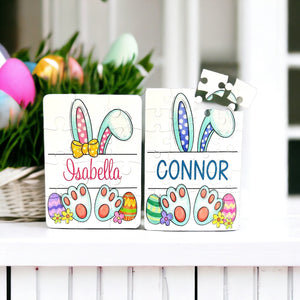 Personalized Easter Bunny Truck Puzzle, Easter Basket Stuffers for Girls, Boys, Kids Gift