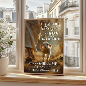 Lamb Of God I Am The Daughter Of A King - Inspirational Christian Canvas