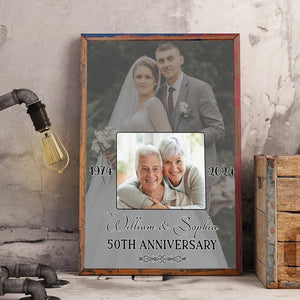 Personalized Photo Anniversary For Old Couple Valentine's Day Canvas