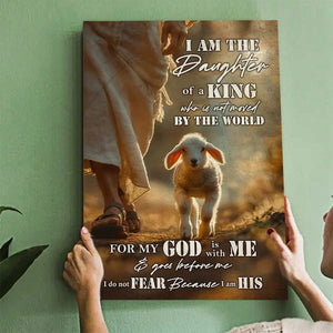 Lamb Of God I Am The Daughter Of A King - Inspirational Christian Canvas