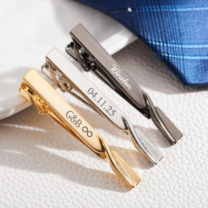 Gift For Him, Groomsman, Personalized Tie Clip, Wedding Tie Accessories