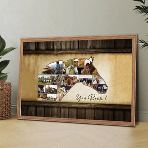 Personalized Custom Horse Picture Wall Art Gifts - Horse Photo Collage Gift For Horse Lover