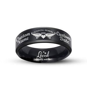 Personalized in loving memory keepsake Ring