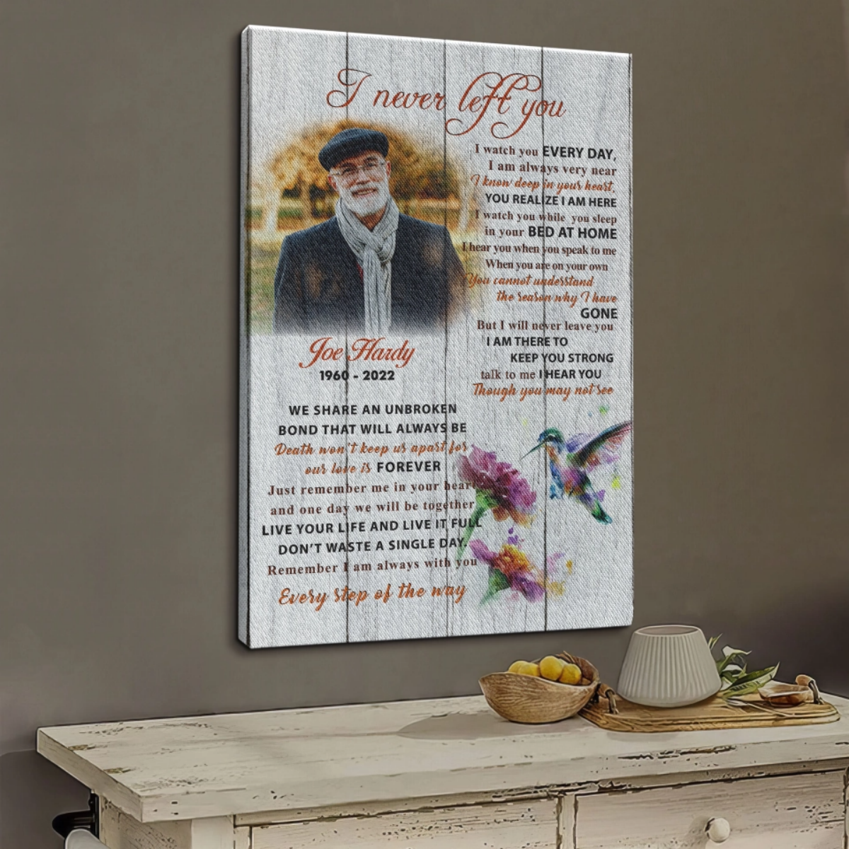 I Never Left You Personalized Memorial Canvas Poster