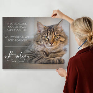 Personalized Cat Memorial Gift, Pet Loss Gifts for Owner-Canvas