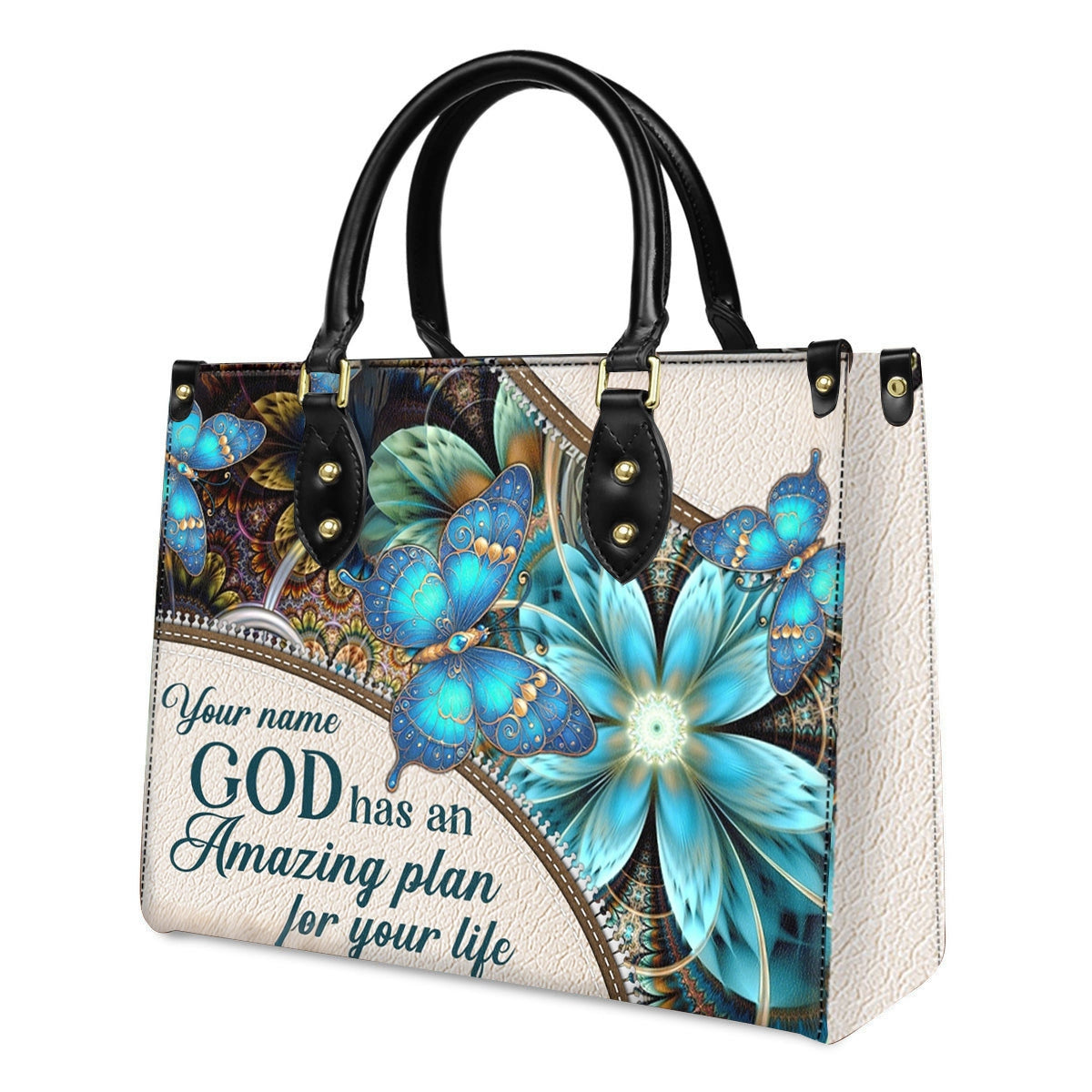 God Has An Amazing Plan For Your Life - Personalized Leather bag with Your Name