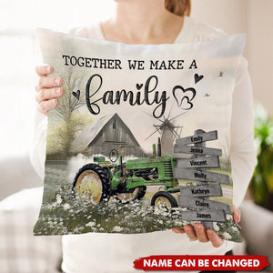 Family Farmhouse Personalized Gift Old Truck Pillow