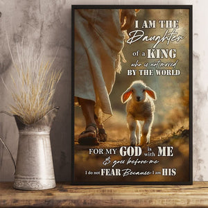 Lamb Of God I Am The Daughter Of A King - Inspirational Christian Canvas