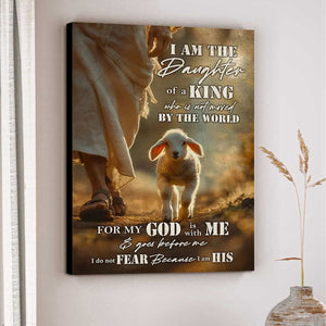 Lamb Of God I Am The Daughter Of A King - Inspirational Christian Canvas