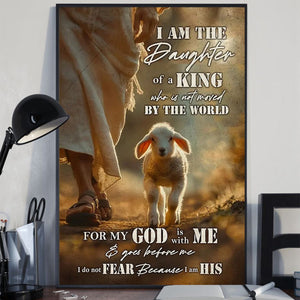 Lamb Of God I Am The Daughter Of A King - Inspirational Christian Canvas