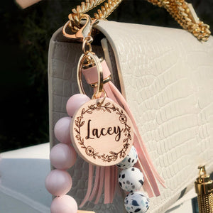 Personalized Silicone Wristlet Keychain Bracelet