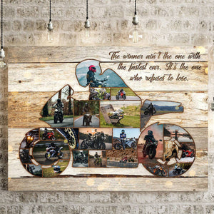 Personalized Motorcycle Photo Collage Poster - Gift For Motorcycle Rider