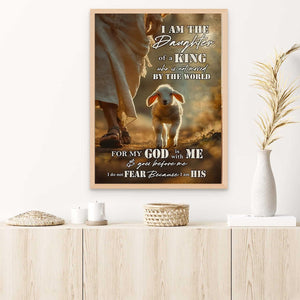 Lamb Of God I Am The Daughter Of A King - Inspirational Christian Canvas