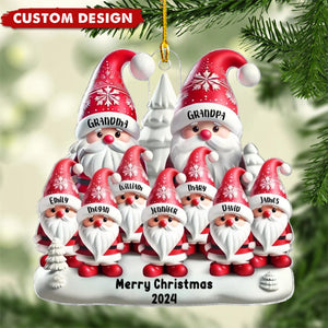 Grandparents Family Christmas Decor Personalized Acrylic Ornament