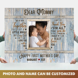 Personalized First Time Mother’s Day Canvas Print Gift For Mother's First Mother’s Day