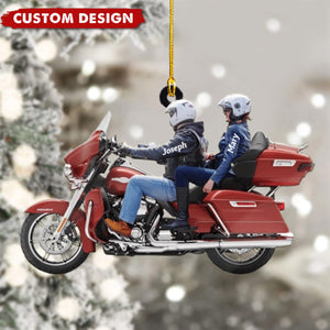 Personalized Biker Couple Ultra Limited Motorcycle Ornament