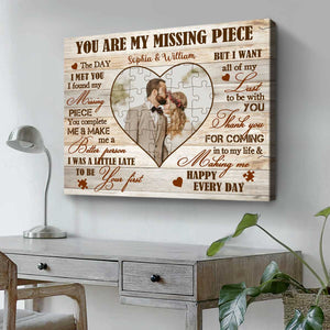 You Are My Missing Piece Personalized Couple Canvas/Poster