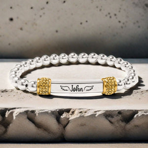 Personalized Name Bead Memorial Bracelet