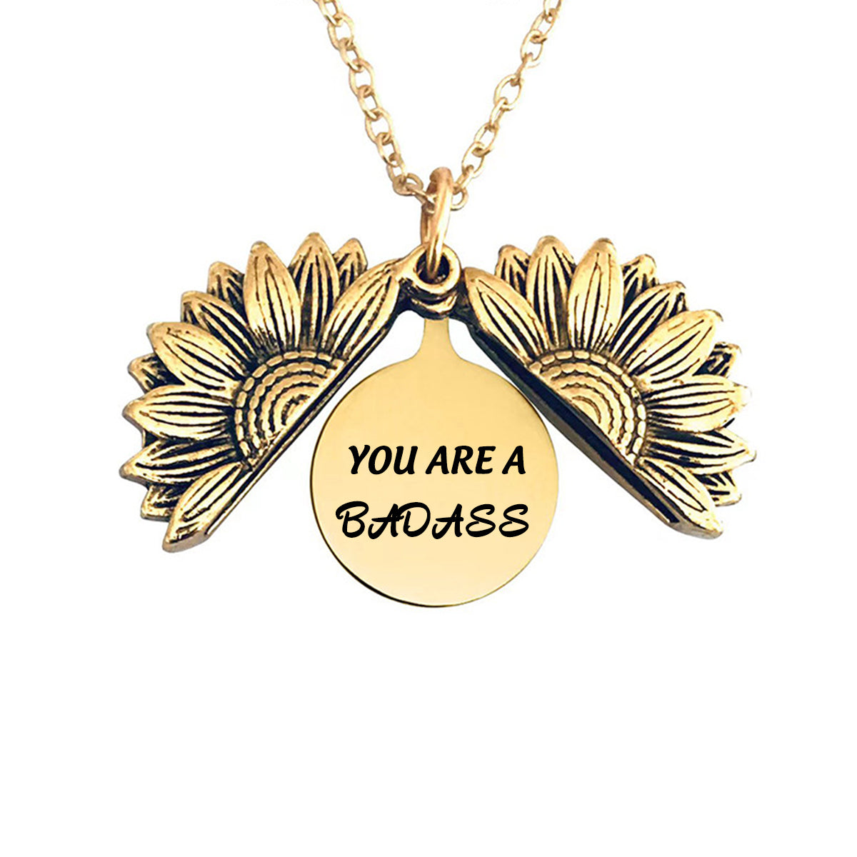 You Are A Badass-Sunflower Necklace