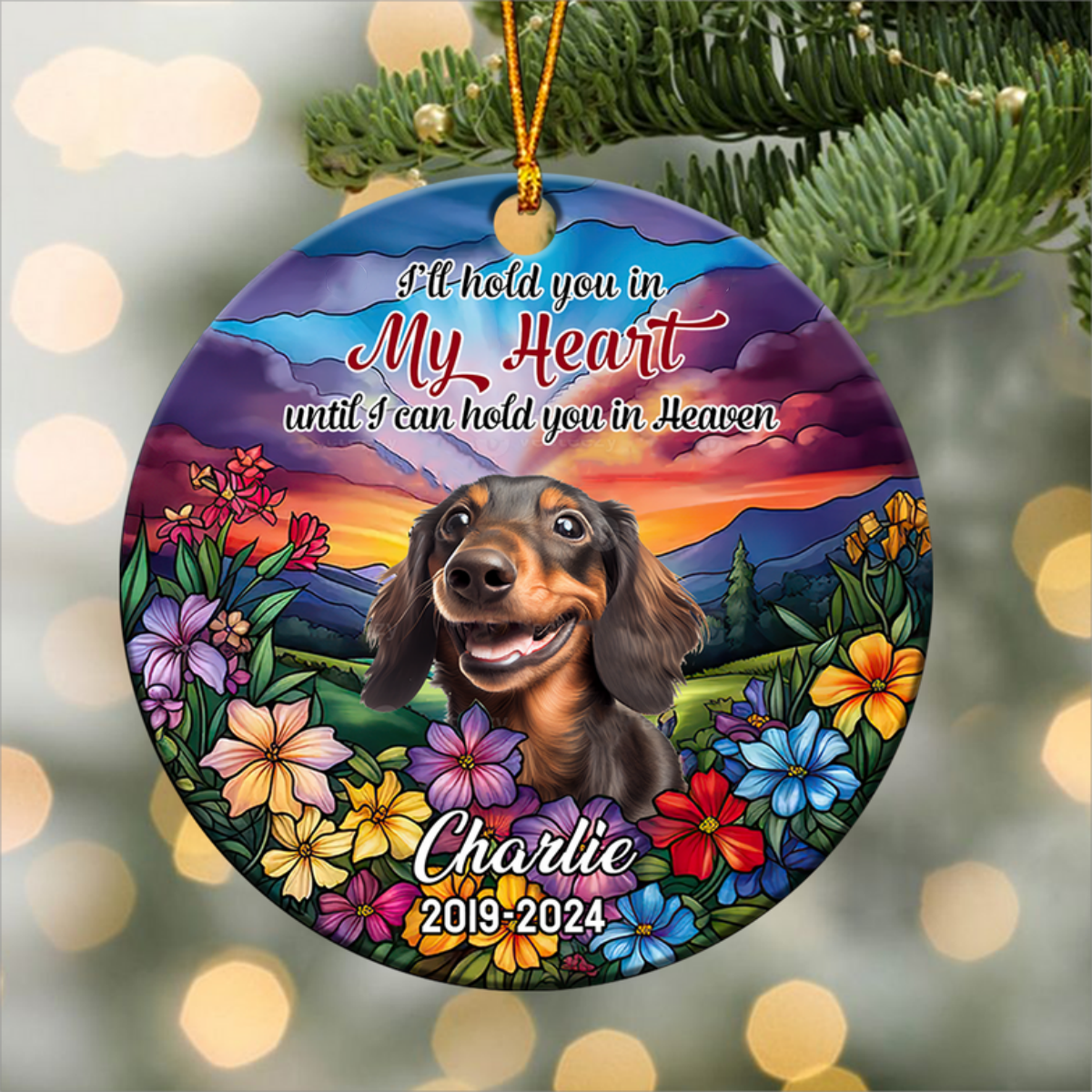 I crossed the rainbow bridge knowing I was loved Personalized Memorial Ornament