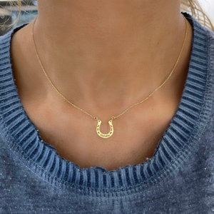 Personalized Horseshoe Name Necklace