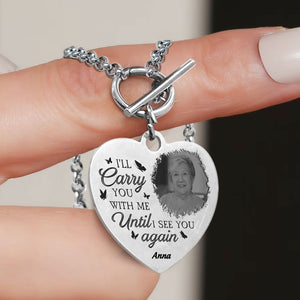 Personalized Heart Bracelet Memorial Gift For Family, Friend - I'm Always With You