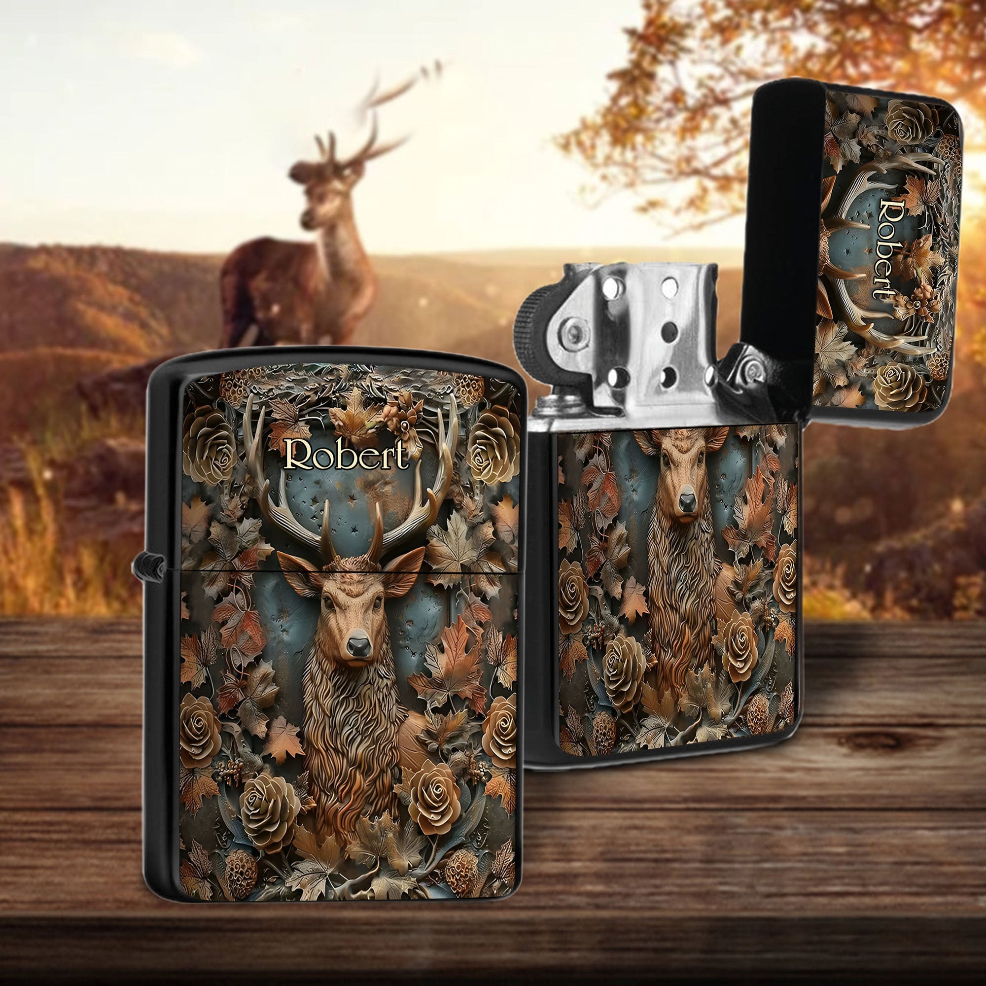 Love Hunting - Personalized Prey Pattern Hunting Lighter