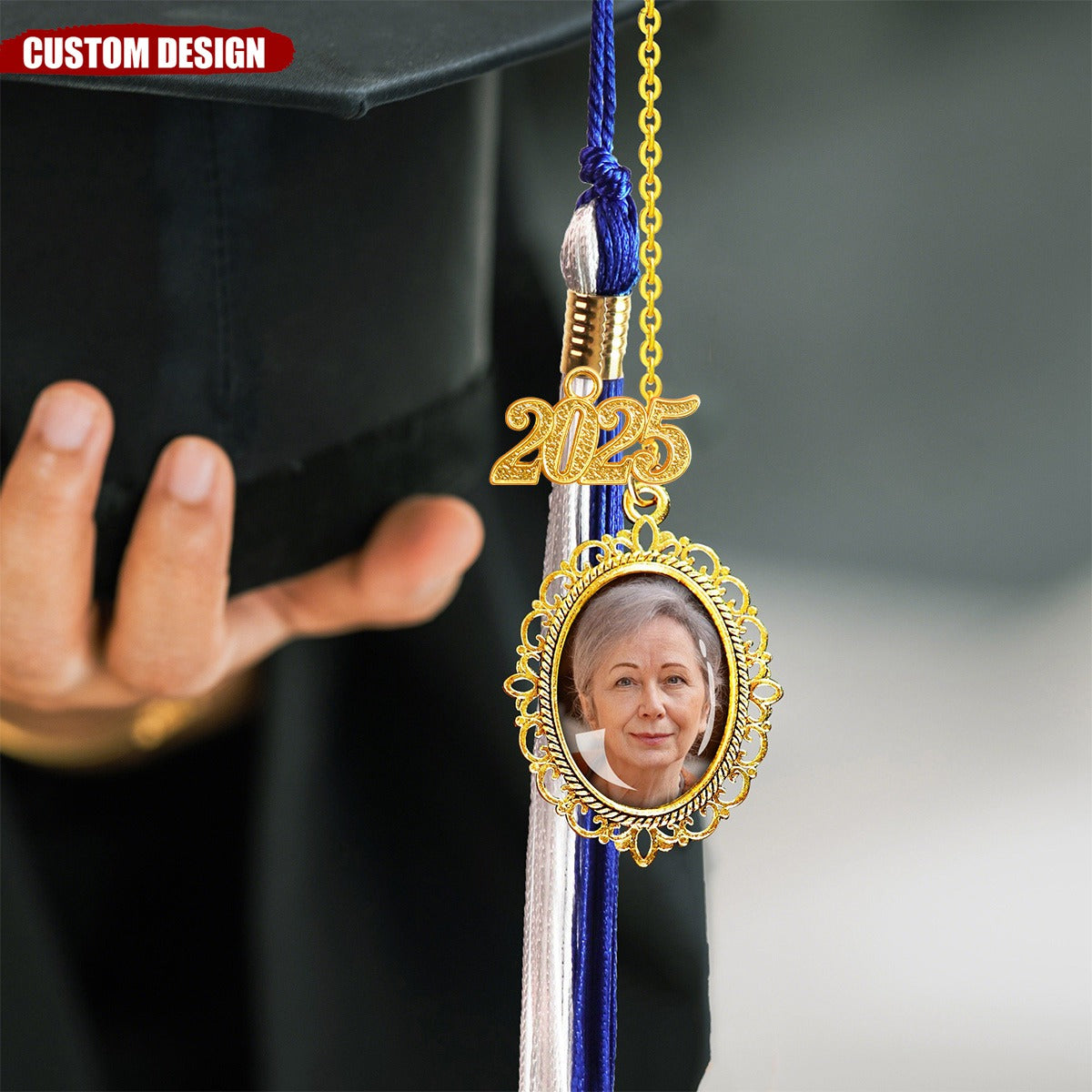 Memorial Photo Tassel Charm Pendant - Personalized 2025 Graduation Cap Decoration, Gift For Graduation Ceremony