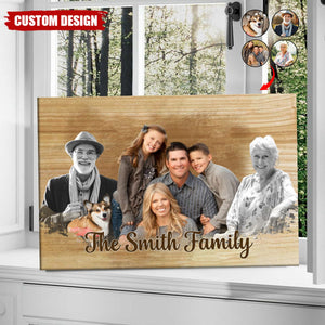 Add Deceased Love One To Photo, Custom Combine Photos Canvas