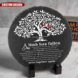 A Limb Has Fallen From The Family Tree - Memorial Personalized Garden Stone