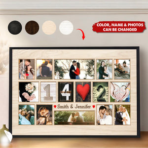 Our Memory Days, Personalized Couple Photo Collage Canvas, Gift For Couple