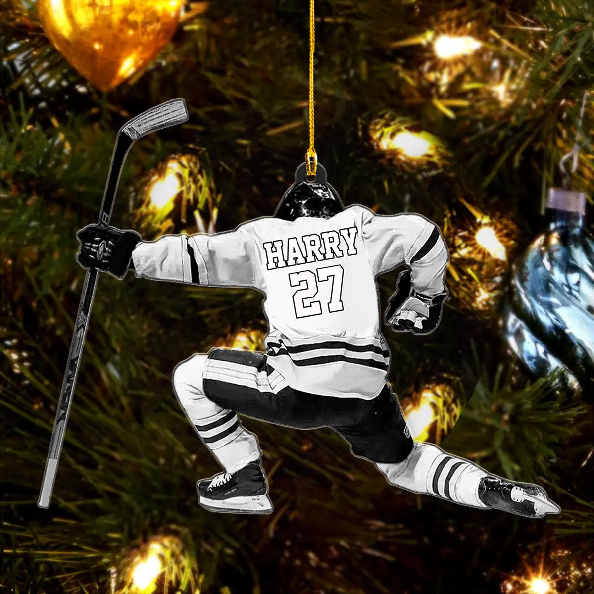 Personalized Hockey Ornament For Hockey Players