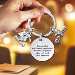 Personalized Graduate 2025 Diploma keychain Graduation Gift