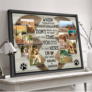 Personalized Pet Heartbreak Memorial Poster