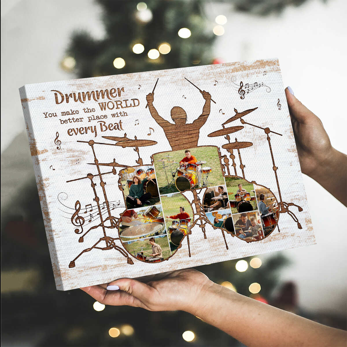 Personalized Custom Drum Photo Collage Poster