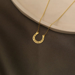 Personalized Horseshoe Name Necklace