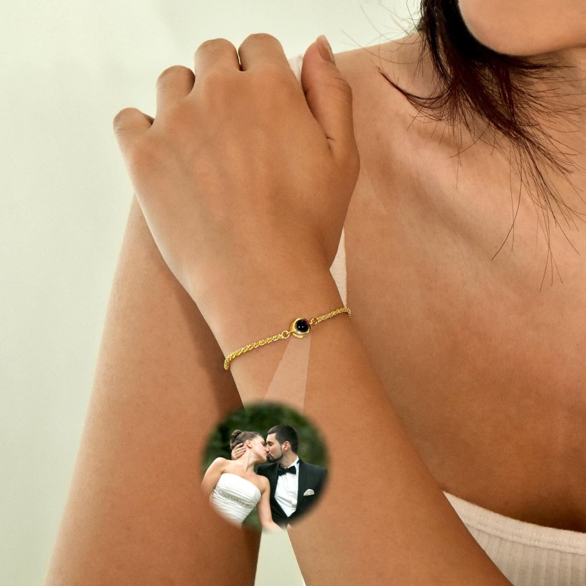 Personalized Photo Projection Bracelet,Couple Bracelet,Photo Memorial Bracelet,Gift for Her