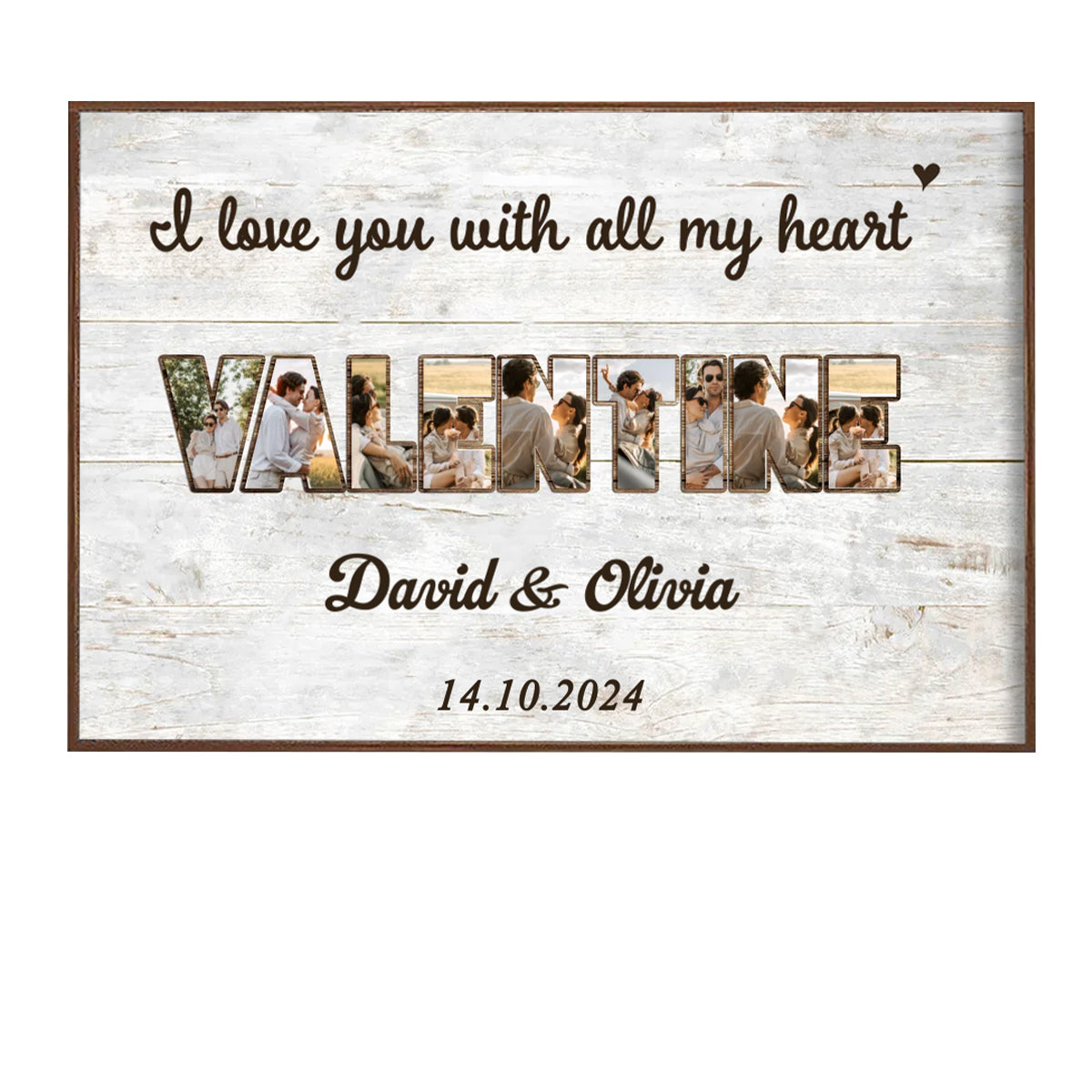 Personalized Valentine Photo Collage Canvas/Poster