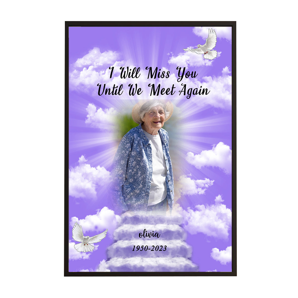 I Will Miss You Personalized Memorial Canvas/Poster