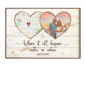 Where It All Began Map Gift Our First Date Map Personalized Poster