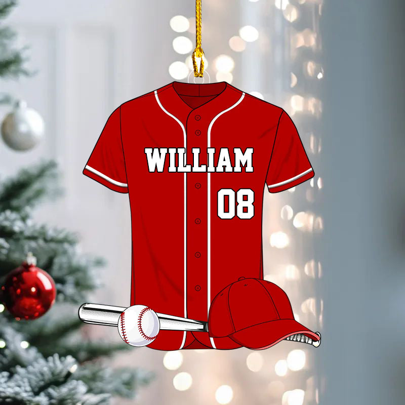 Baseball Shirt Personalized Acrylic Ornament