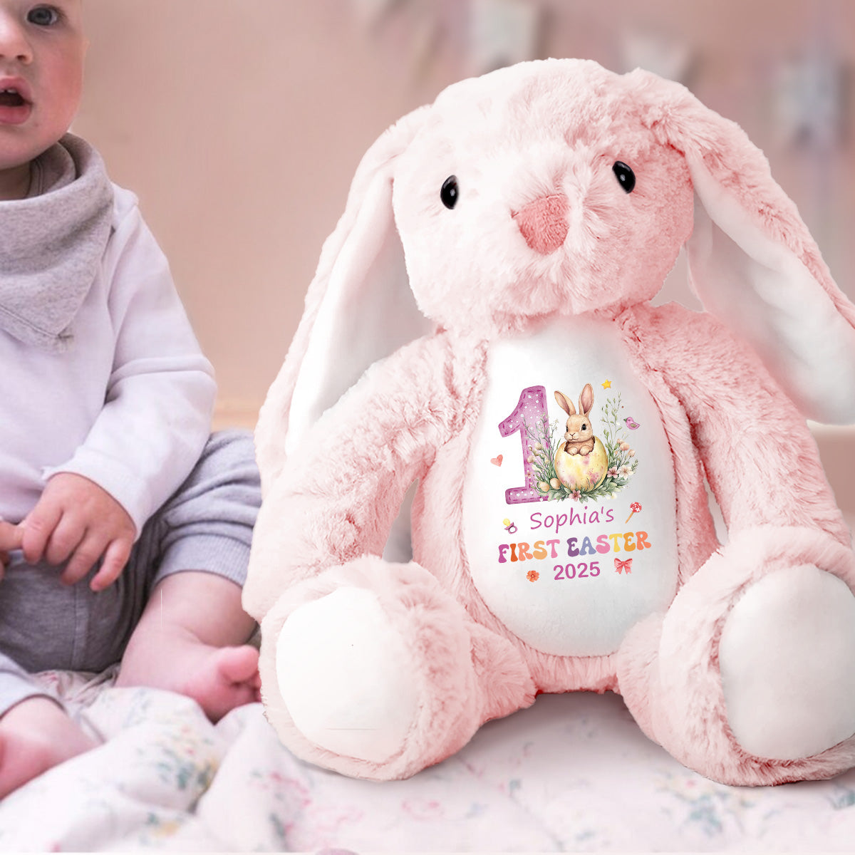 Baby's First Easter Personalized Stuffed Bunny