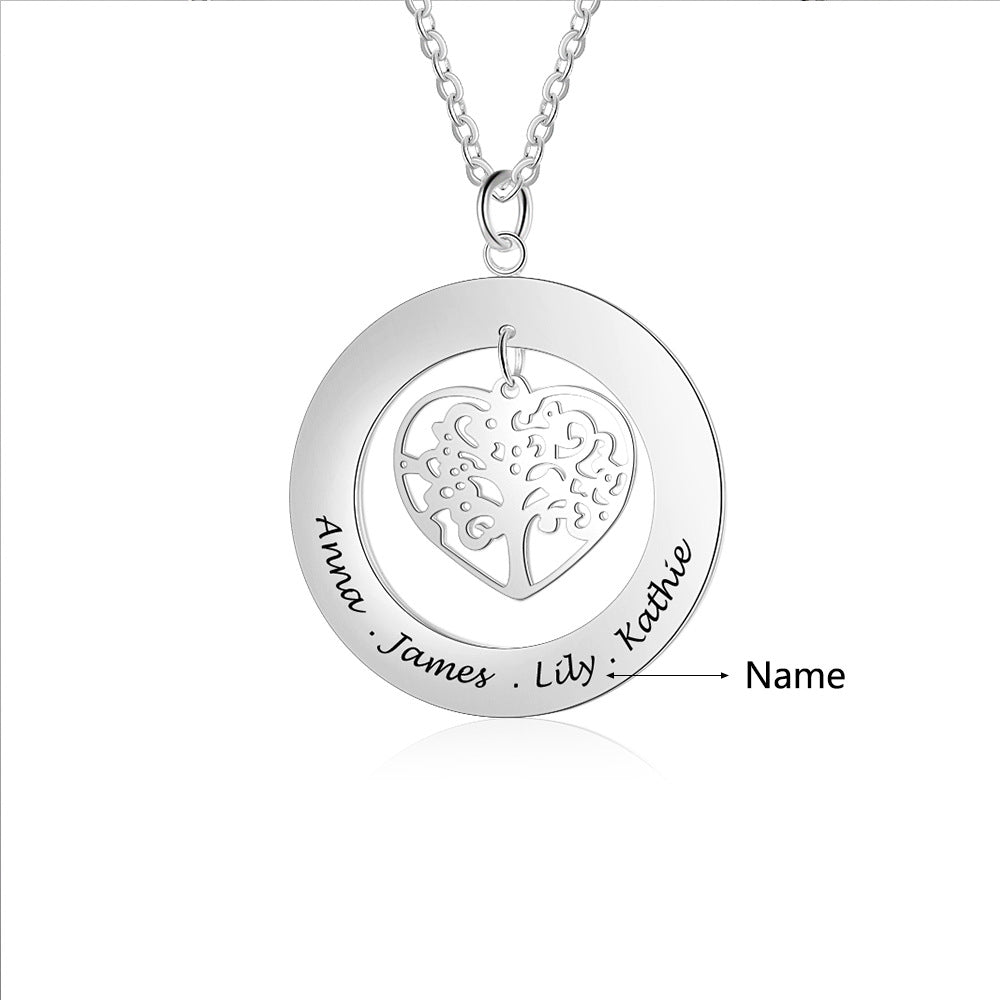 Mother's Day Gift Personalized Family Tree Name Necklace